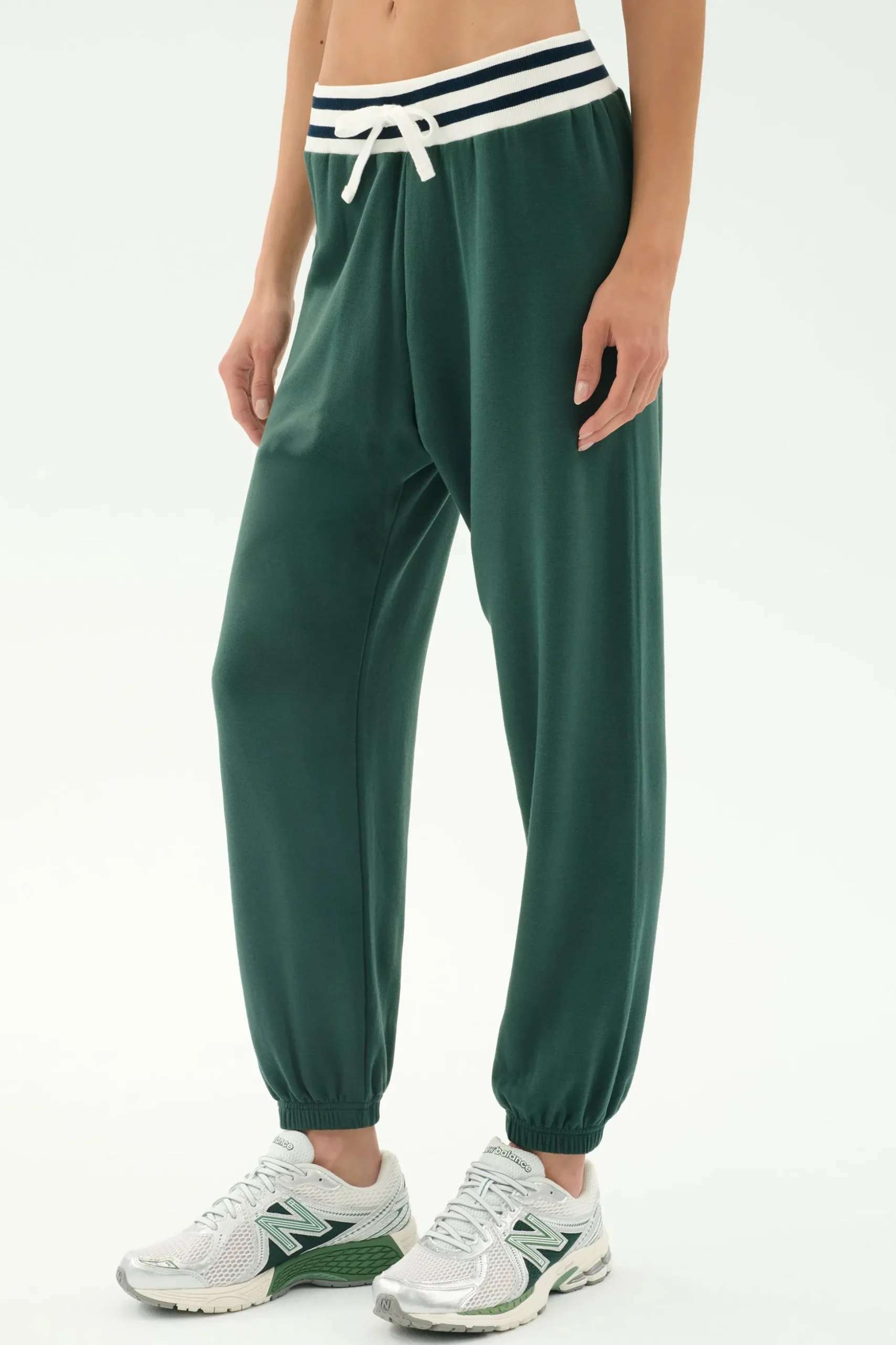 Andie Oversized Fleece Sweatpant W/ Stripe