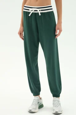 Andie Oversized Fleece Sweatpant W/ Stripe