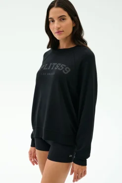 Andie Oversized Fleece Varsity Graphic Sweatshirt