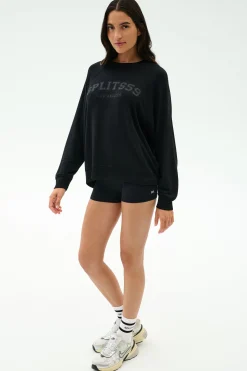Andie Oversized Fleece Varsity Graphic Sweatshirt