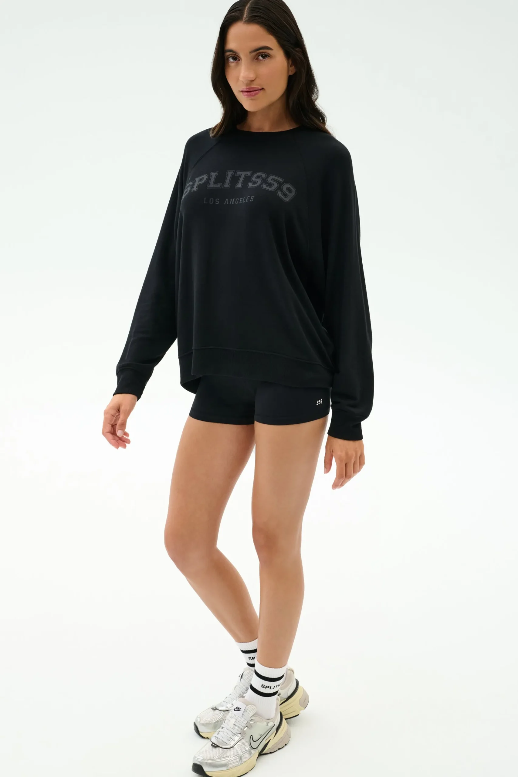 Andie Oversized Fleece Varsity Graphic Sweatshirt