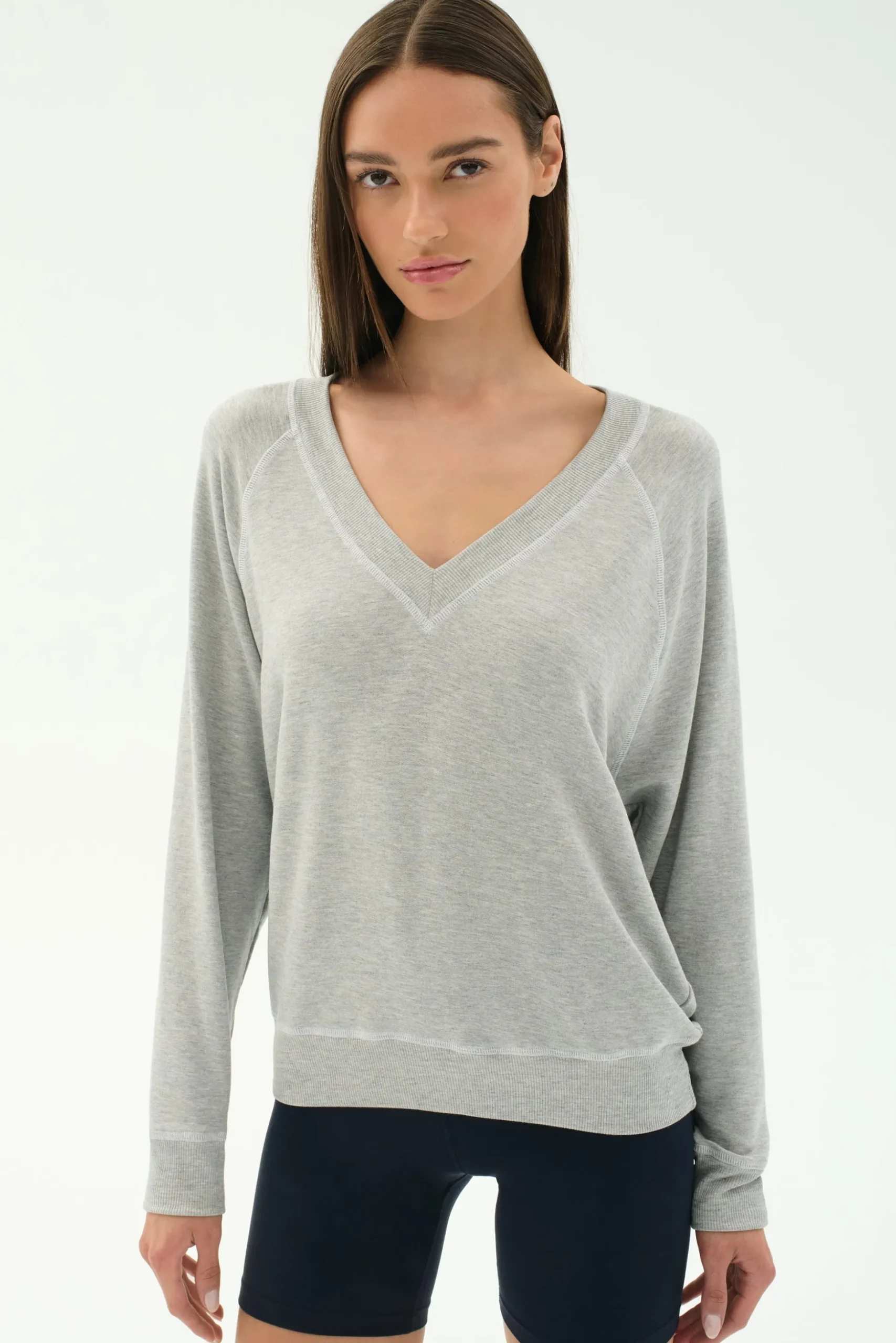 Bennie Fleece V Neck Sweatshirt