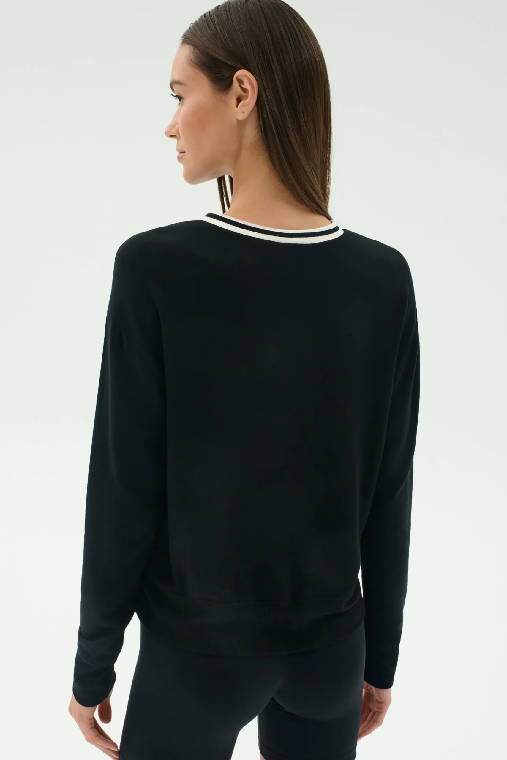 Sonja Fleece Sweatshirt W/ Stripe