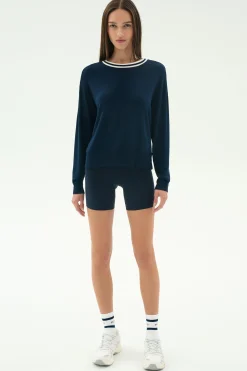 Sonja Fleece Sweatshirt W/ Stripe