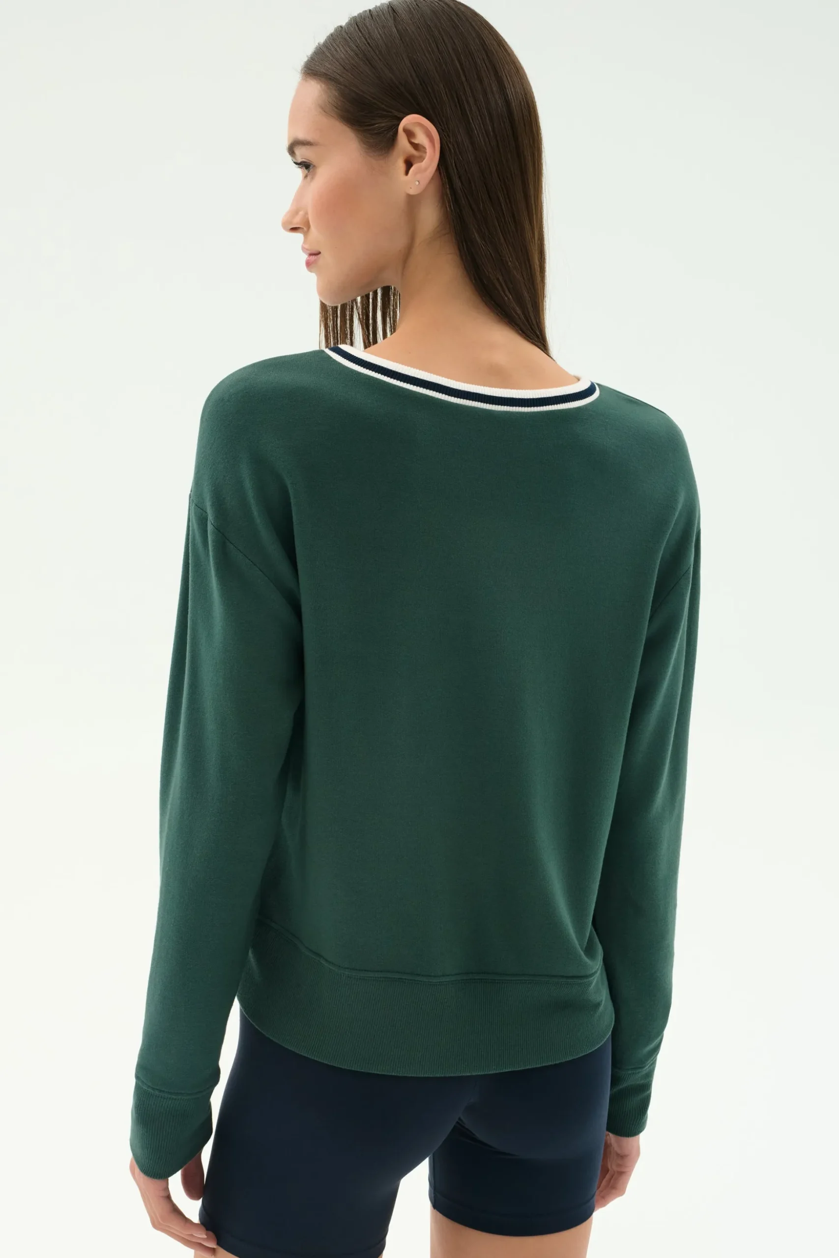 Sonja Fleece Sweatshirt W/ Stripe